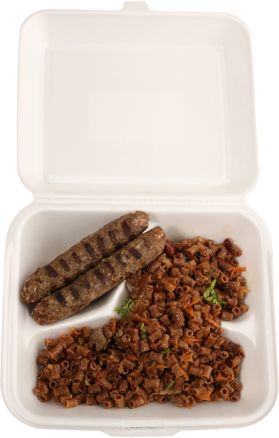 مكرونه محمره مع كفته